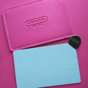 Brand New Pink Coach Pocket Mirror